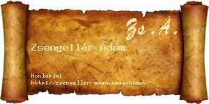 Zsengellér Ádám névjegykártya